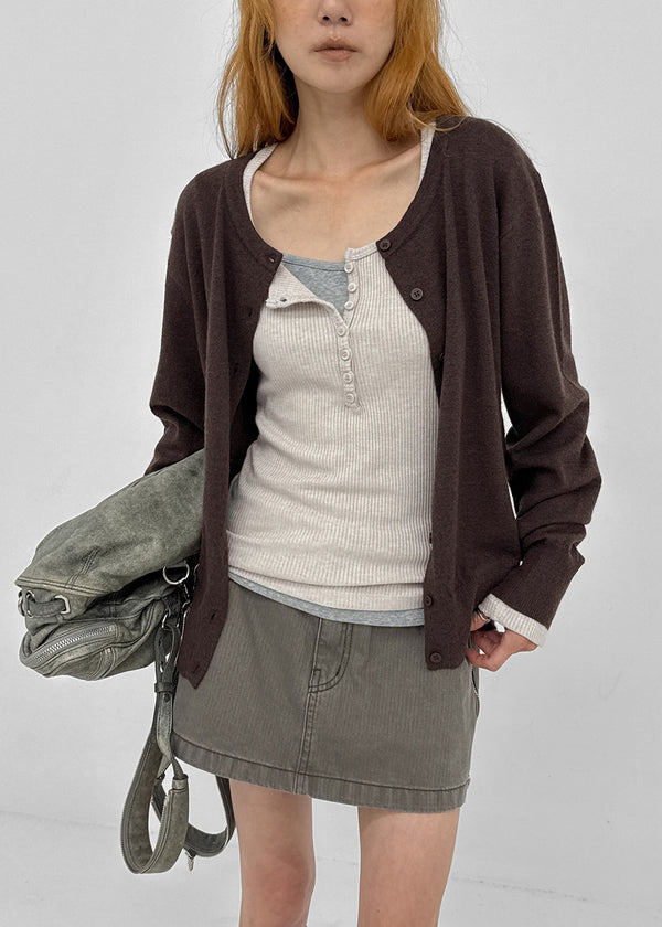 [MADE] Koziel Cashmere Loose Fit Knit Cardigan