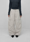 Bantis buckle wide cotton pants