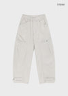 Bantis buckle wide cotton pants