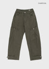 Bantis buckle wide cotton pants