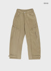 Bantis buckle wide cotton pants