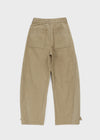 Bantis buckle wide cotton pants