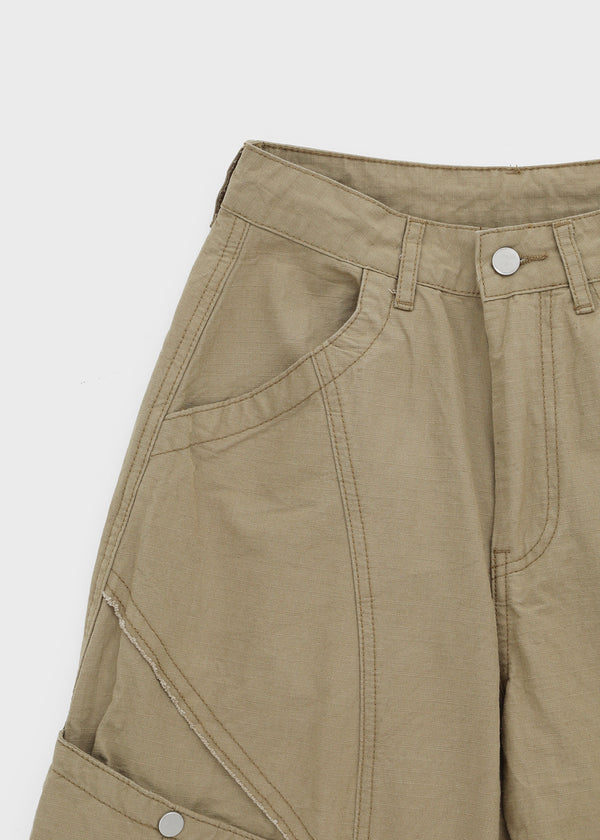 Bantis buckle wide cotton pants