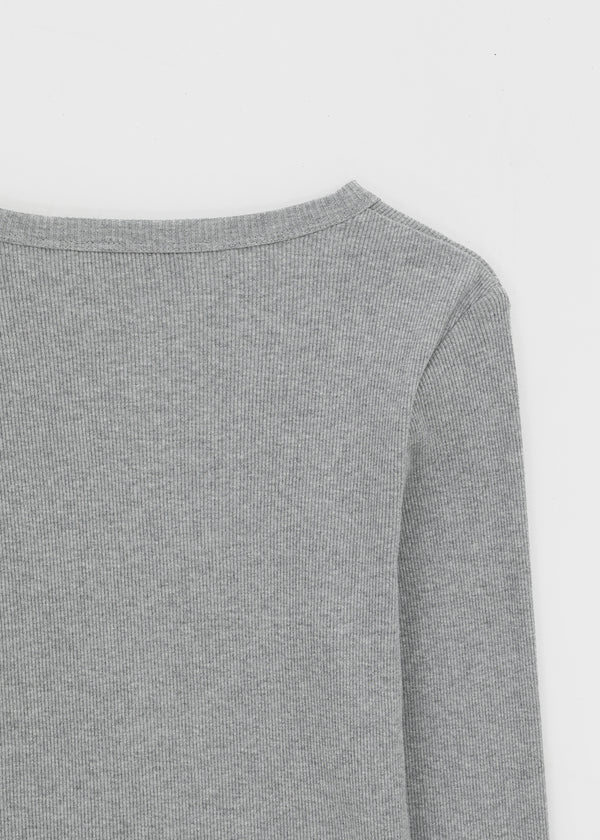 Tenkeylit V-neck Button Long Sleeve T-shirt