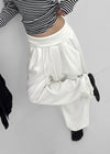 Voke Folding Wide Elastic Pants