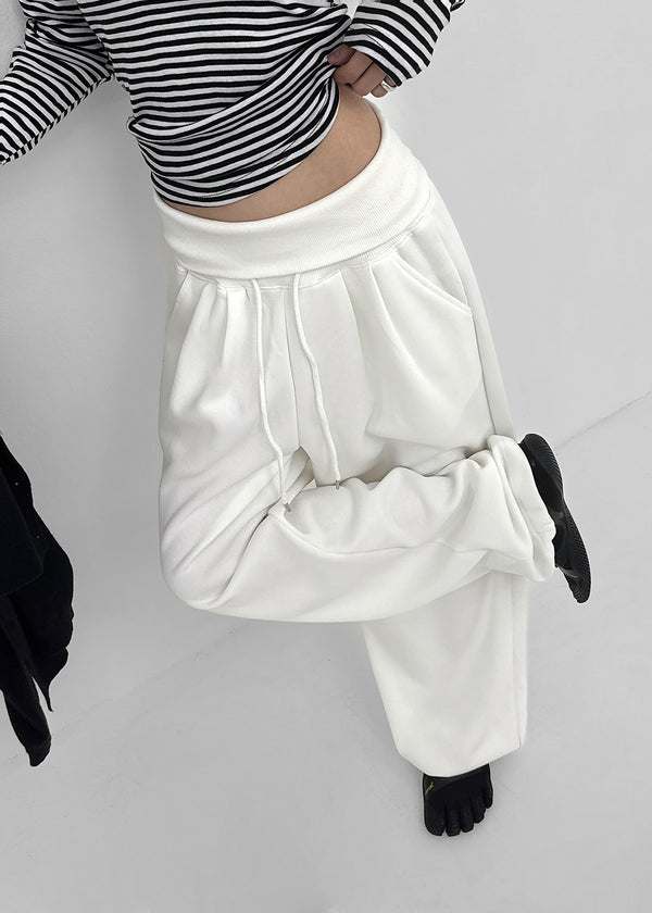 Voke Folding Wide Elastic Pants