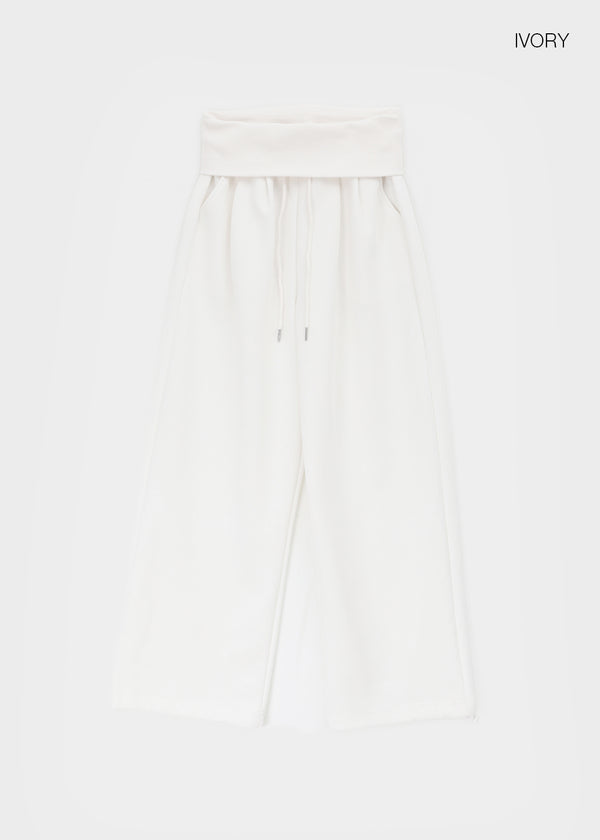 Voke Folding Wide Elastic Pants