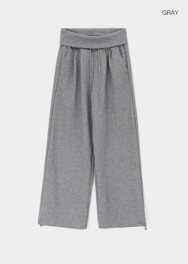 Voke Folding Wide Elastic Pants