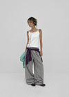 Voke Folding Wide Elastic Pants