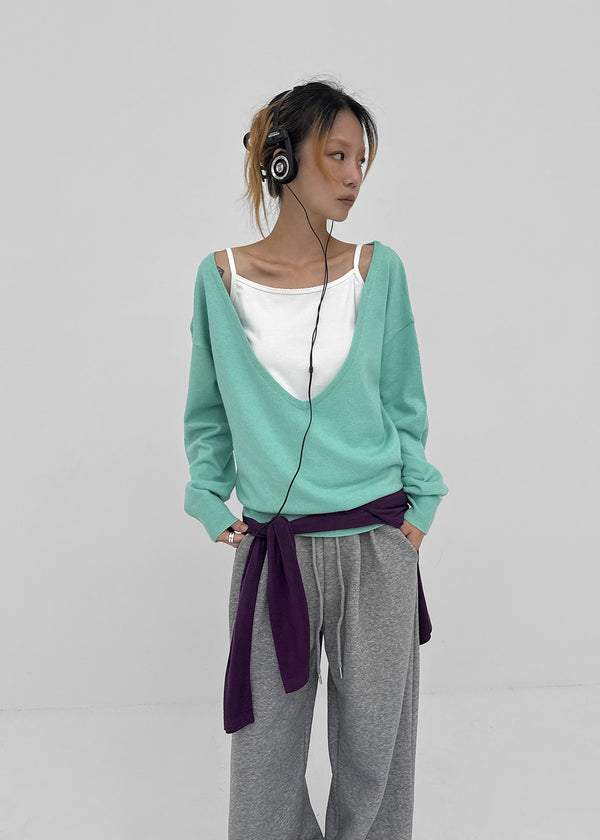 [MADE] Koziel Cashmere Deep V-Neck Knit