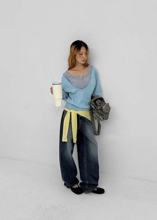 [MADE] Koziel Cashmere Deep V-Neck Knit