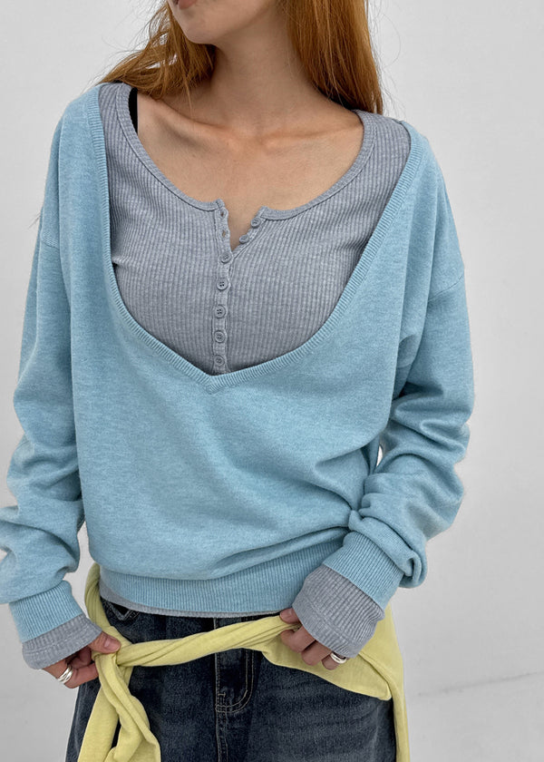 [MADE] Koziel Cashmere Deep V-Neck Knit