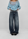 Furtive wide denim pants