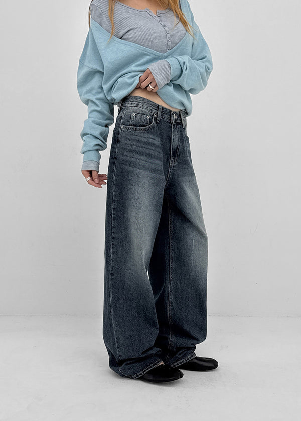 Furtive wide denim pants