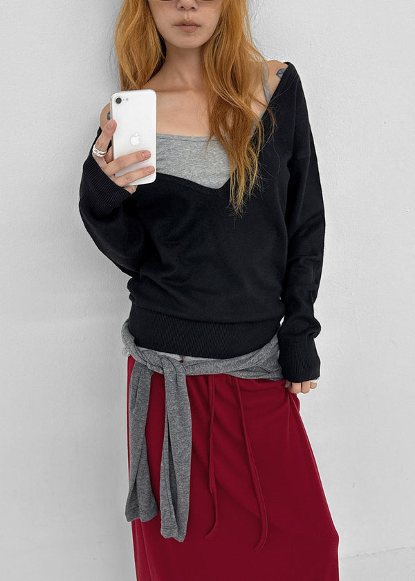 [MADE] Koziel Cashmere Deep V-Neck Knit