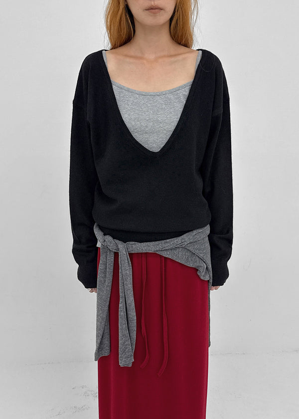 [MADE] Koziel Cashmere Deep V-Neck Knit