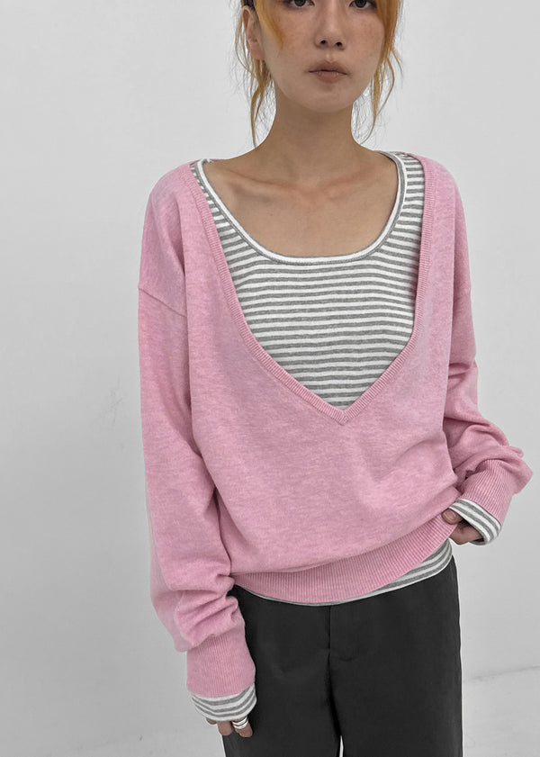 [MADE] Koziel Cashmere Deep V-Neck Knit