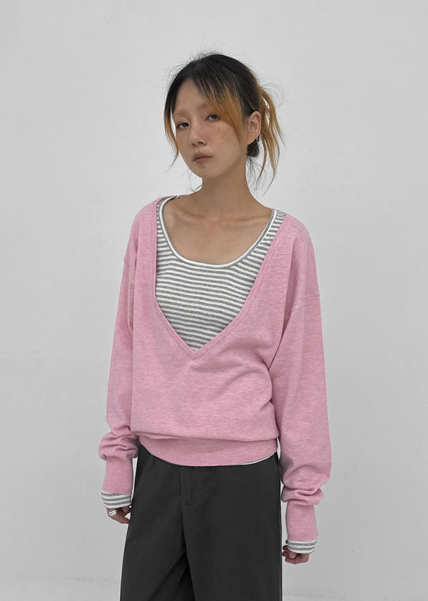 [MADE] Koziel Cashmere Deep V-Neck Knit