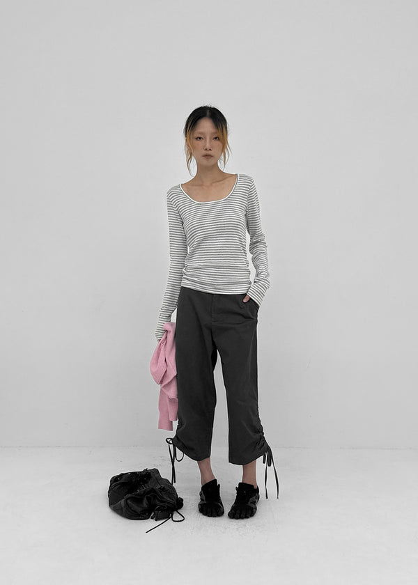 Gerudo Stripe U-neck Long Sleeve T-shirt