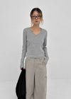 Relucton V-neck long-sleeve tee