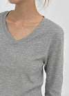 Relucton V-neck long-sleeve tee