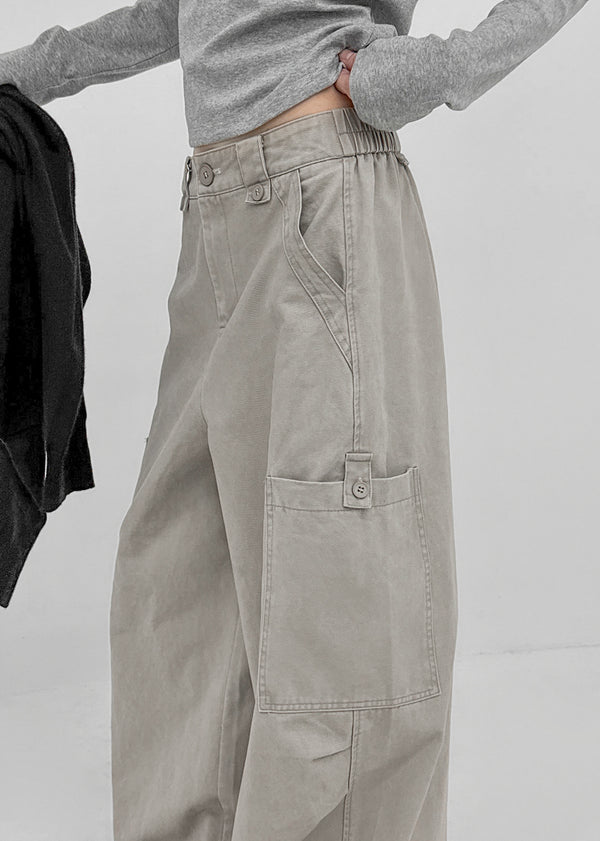 Pervent Cotton Wide Cargo Pants