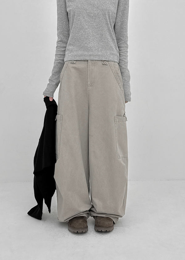 Pervent Cotton Wide Cargo Pants