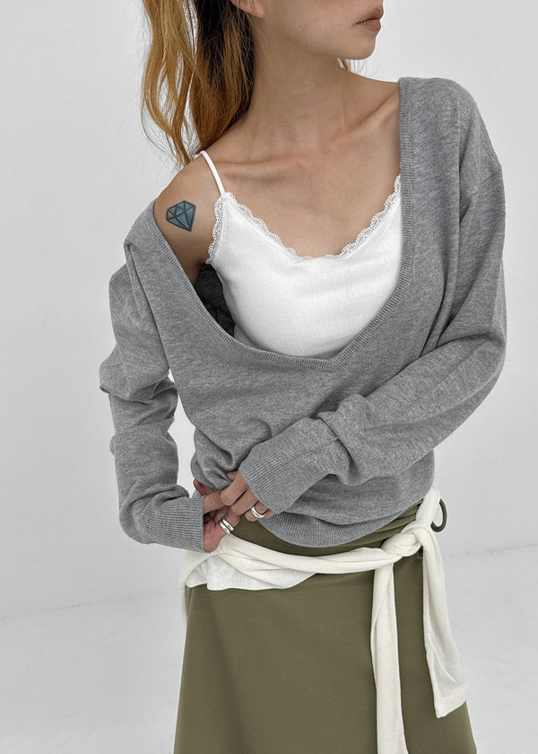 [MADE] Koziel Cashmere Deep V-Neck Knit