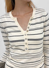 Risel striped button knit