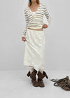 Risel striped button knit