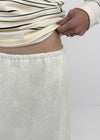 Nemesi banding jacquard midi skirt