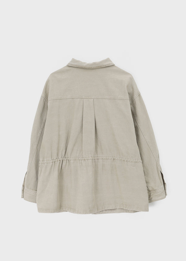 Blanket washed field half jacket