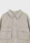 Blanket washed field half jacket