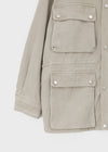 Blanket washed field half jacket