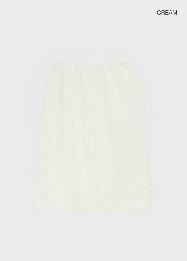 Nemesi banding jacquard midi skirt