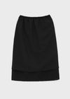Nemesi banding jacquard midi skirt