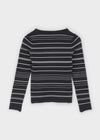 Risel striped button knit