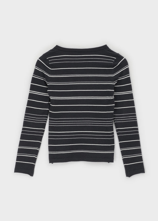 Risel striped button knit