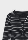 Risel striped button knit