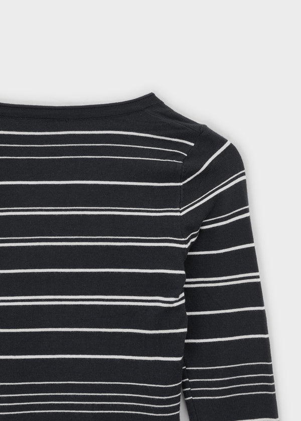 Risel striped button knit
