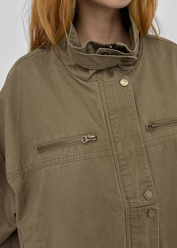 Equinox High-Neck Washed Cotton Jumper