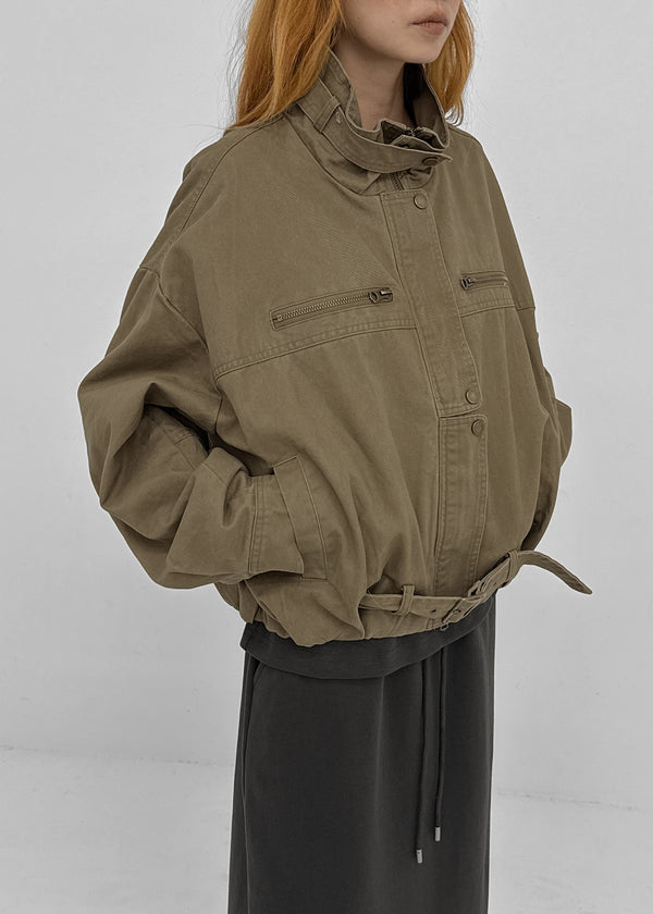 Equinox High-Neck Washed Cotton Jumper