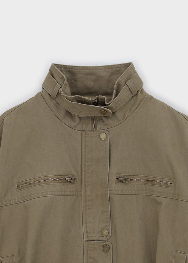 Equinox High-Neck Washed Cotton Jumper