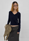 Relucton V-neck long-sleeve tee