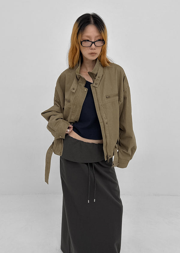 Relucton V-neck long-sleeve tee