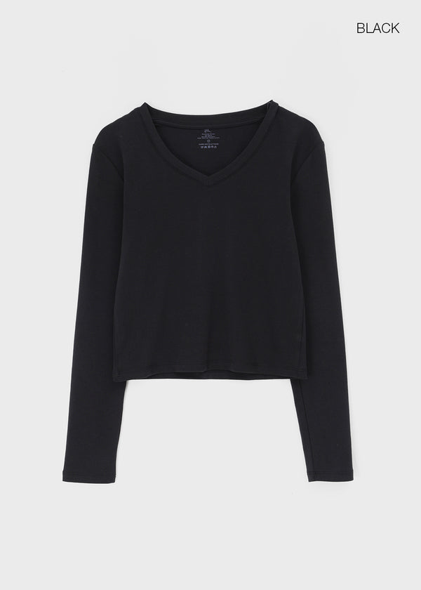 Relucton V-neck long-sleeve tee