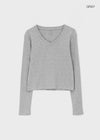 Relucton V-neck long-sleeve tee
