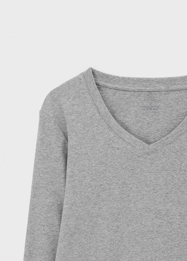 Relucton V-neck long-sleeve tee