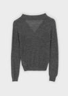 Scratch V-neck collar wool knit