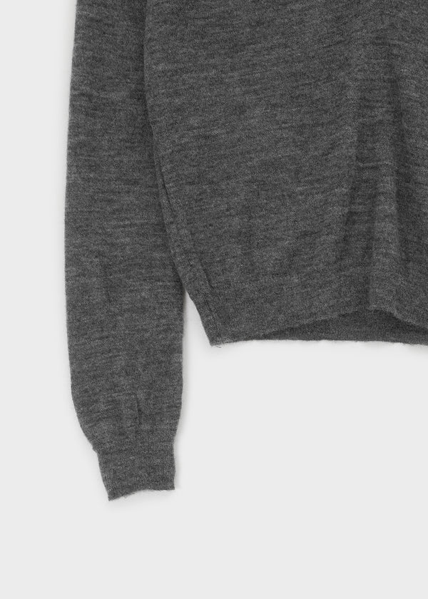 Scratch V-neck collar wool knit